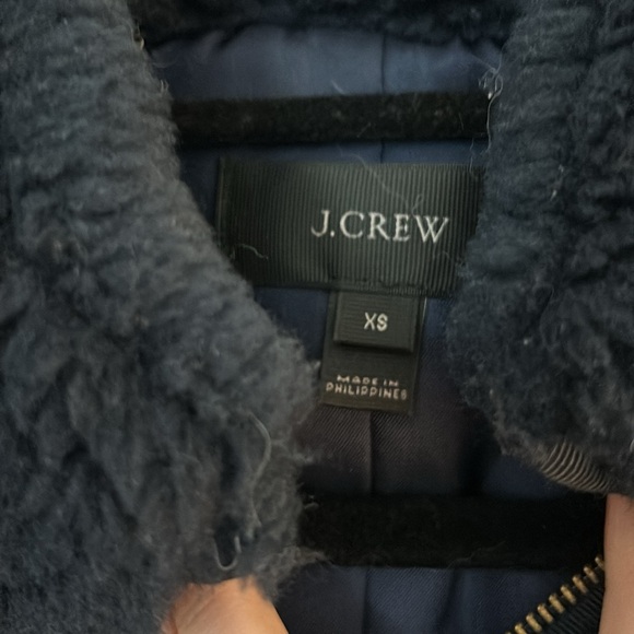 J. Crew Navy Fur Vest XS - Picture 2 of 4